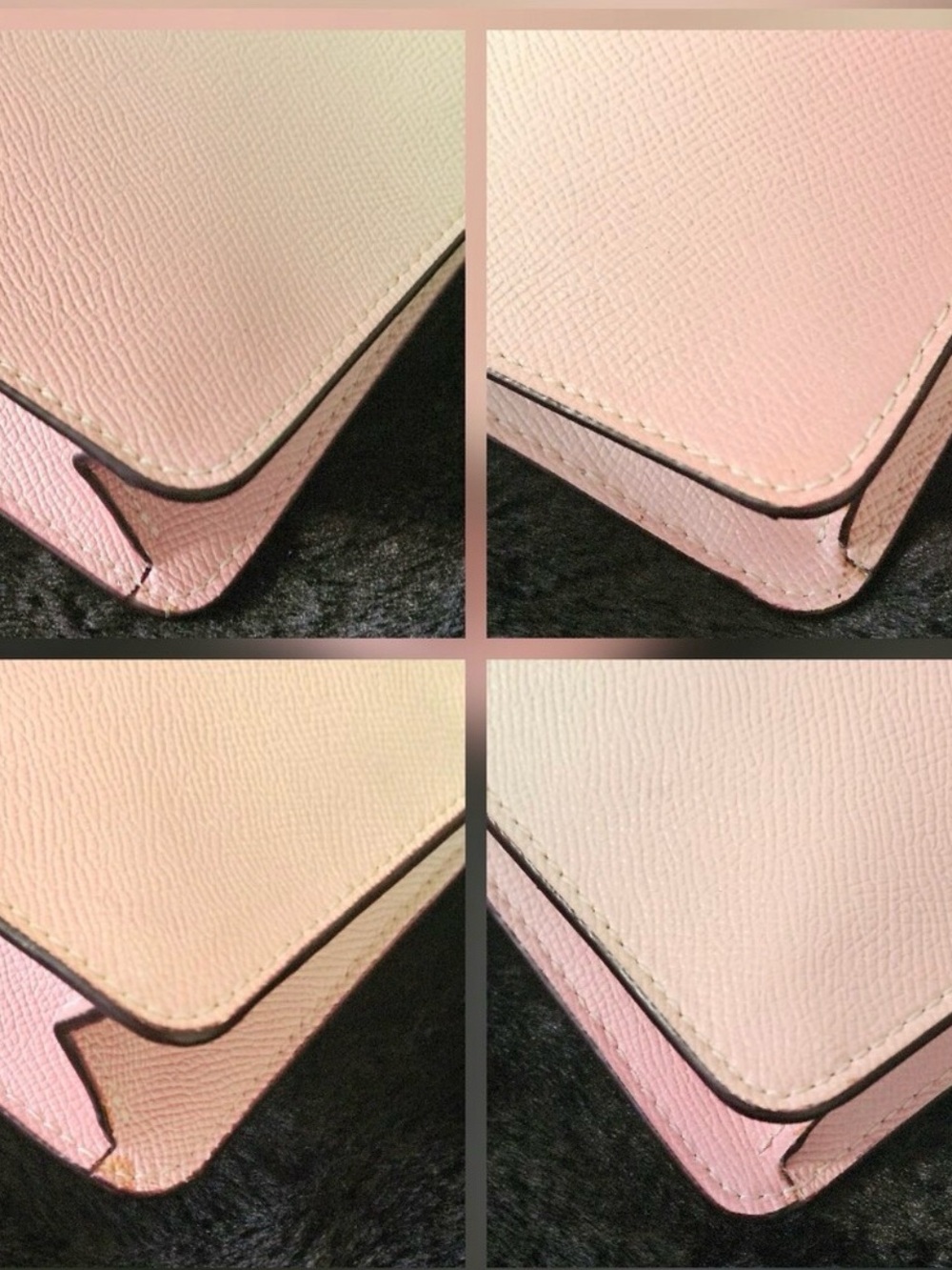COACH Double Zip Large Pink Ombre Leather Clutch Wristlet w/ Hang Tag Fits Phone - Picture 4 of 8
